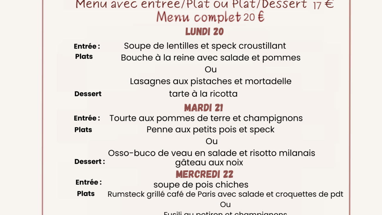 Salade Greca Penne Tonno Et Courgettes Ou Poulet Au Curry Avec Frites e Salade (19)